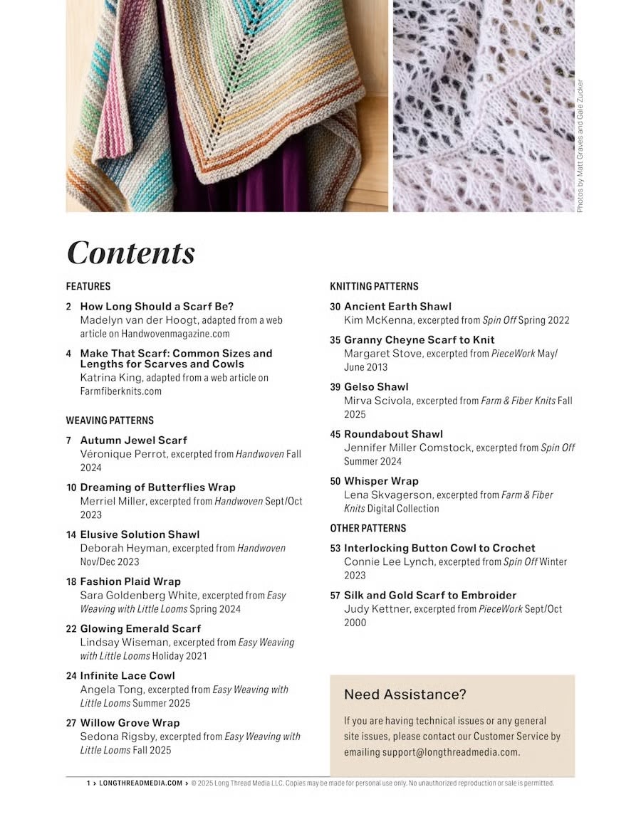 A Celebration of Scarves and Shawls | 14 Patterns | eBook