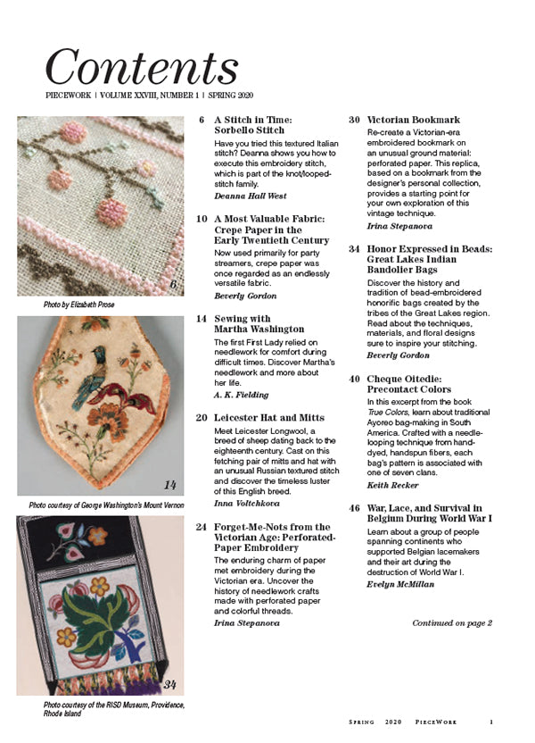 PieceWork Spring 2020