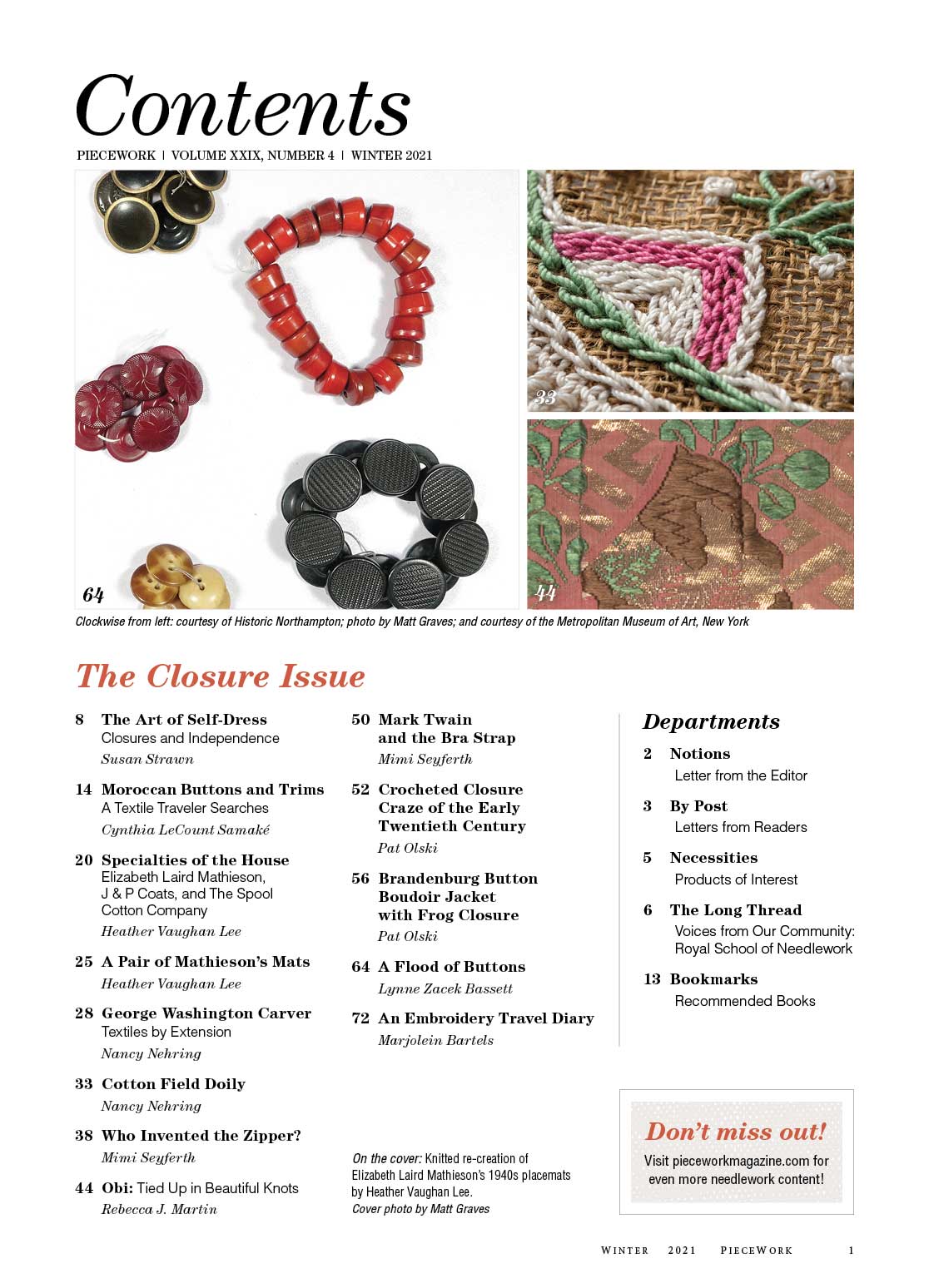 PieceWork Winter 2021