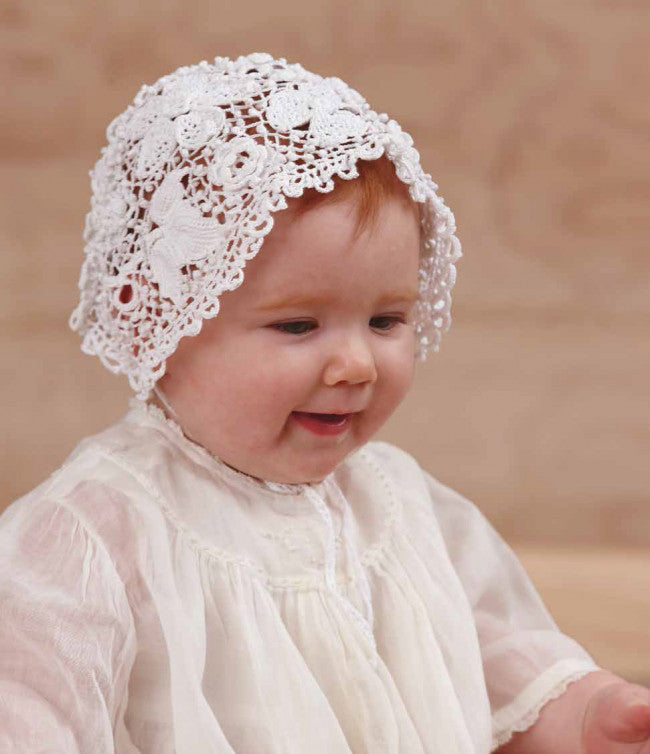 Christening Bonnet to Irish Crochet Pattern DownloadImage