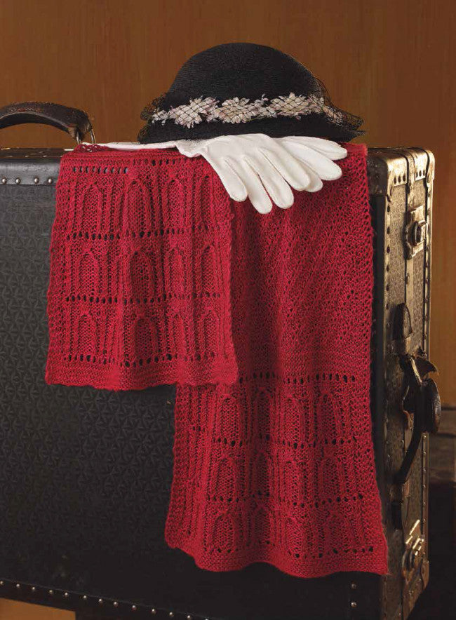 A Scarf from a Twist of Crimson Silk to Knit Knitting Pattern DownloadImage