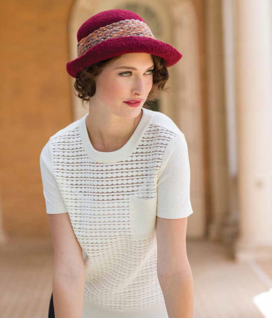 Flirtatious Felt Hat Knitting Pattern DownloadImage