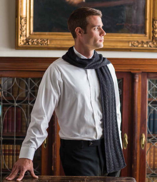 Night-on-the-Town Herringbone Texture Scarf Knitting Pattern DownloadImage