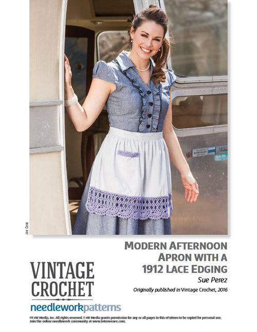 Modern Afternoon Apron with a 1912 Lace EdgingImage