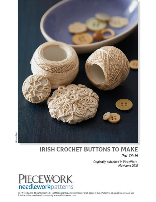 Irish Crochet Buttons to Make Download – Long Thread Media