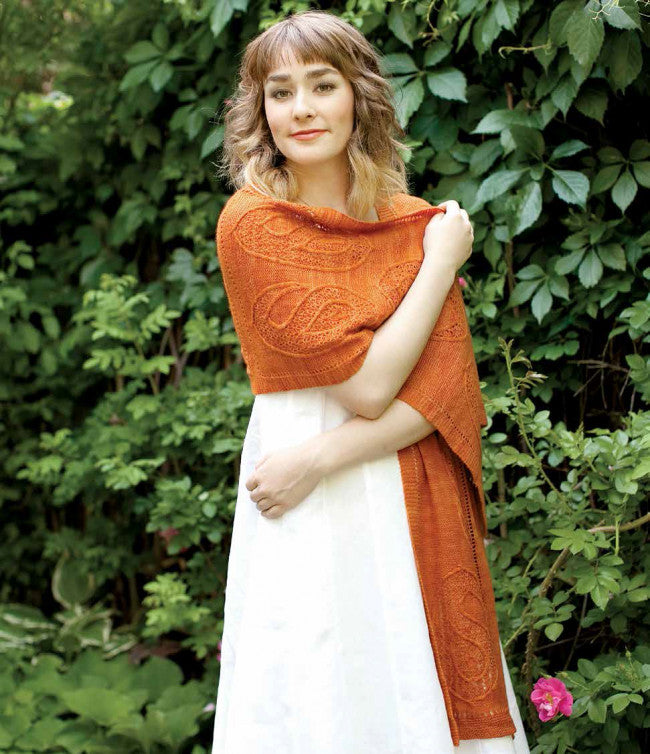 Boteh Knitted Shawl Knitting Pattern DownloadImage