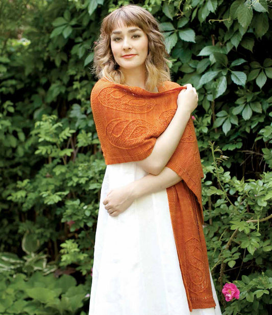 Boteh Knitted Shawl Knitting Pattern DownloadImage