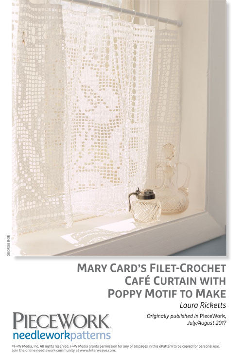 Filet Crochet Cafe Curtains Inspired by Mary Card DesignsImage