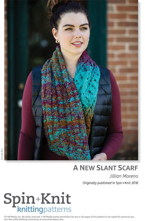 A New Slant Scarf Spinning Knitting Pattern DownloadImage