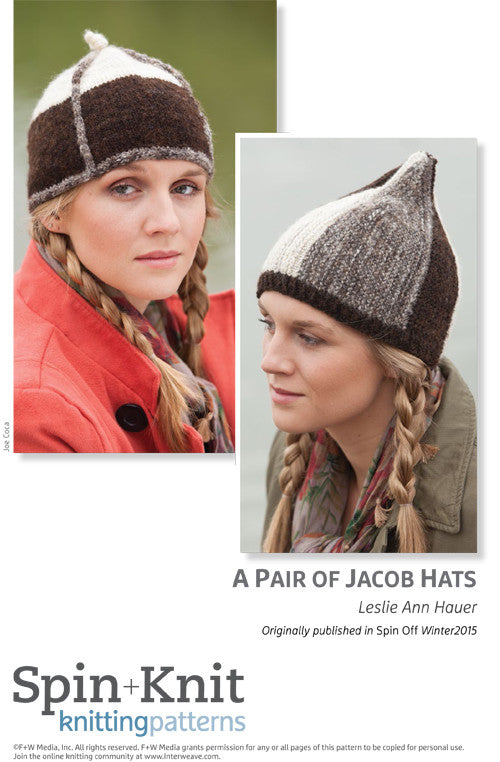 A Pair of Jacob Hats Spinning Knitting Pattern DownloadImage