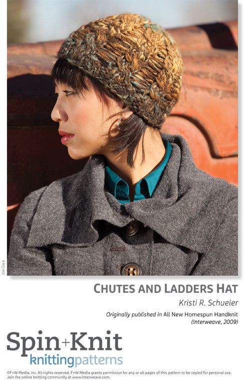 Chutes and Ladders Hat Spinning Knitting Pattern DownloadImage