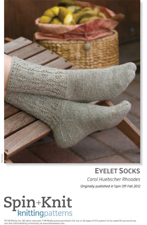 Eyelet Socks Spinning Knitting Pattern DownloadImage