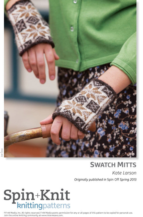 Swatch Mitts Spinning Knitting Pattern DownloadImage