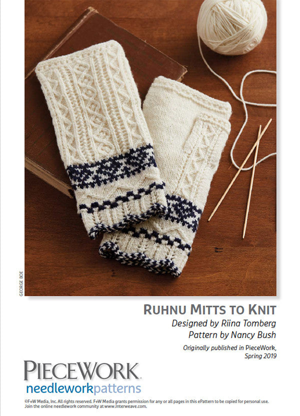 Ruhnu Mitts to Knit Pattern DownloadImage