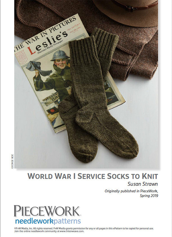 World War I Service Socks to Knit Pattern DownloadImage