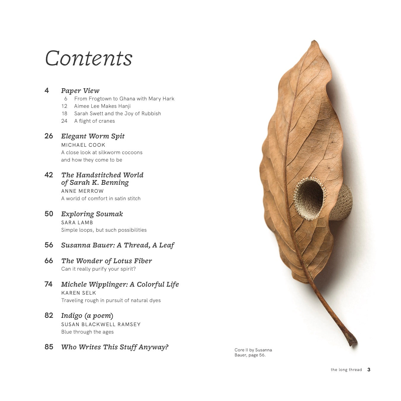The Long Thread Special Issue
