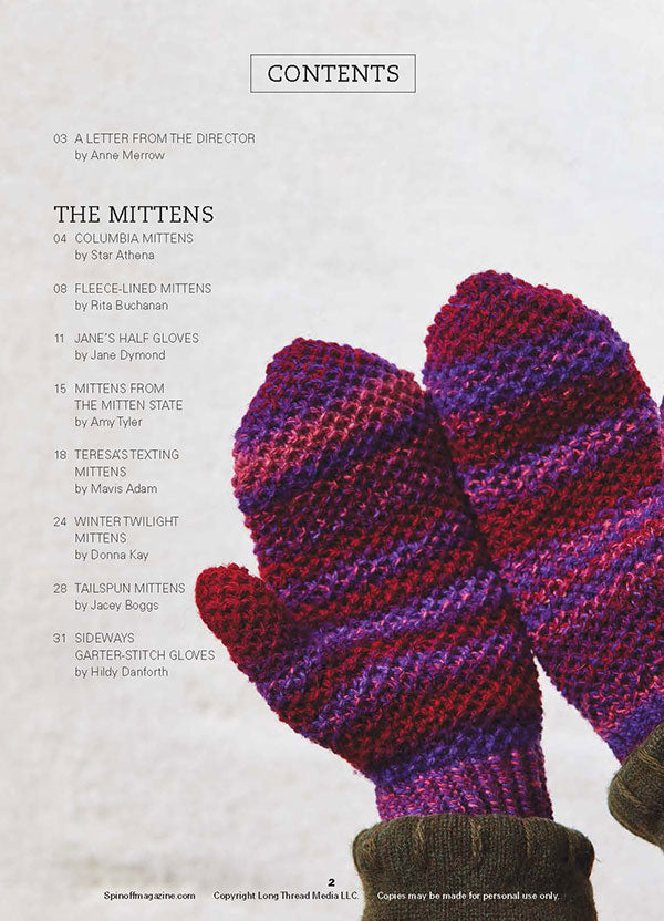 Delightful Mittens to Spin Year-Round: 8 Knitted Patterns from Spin Off eBook
