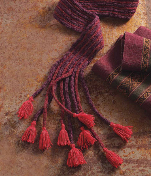A Peruvian Tasseled Scarf to Knit Knitting Pattern DownloadImage