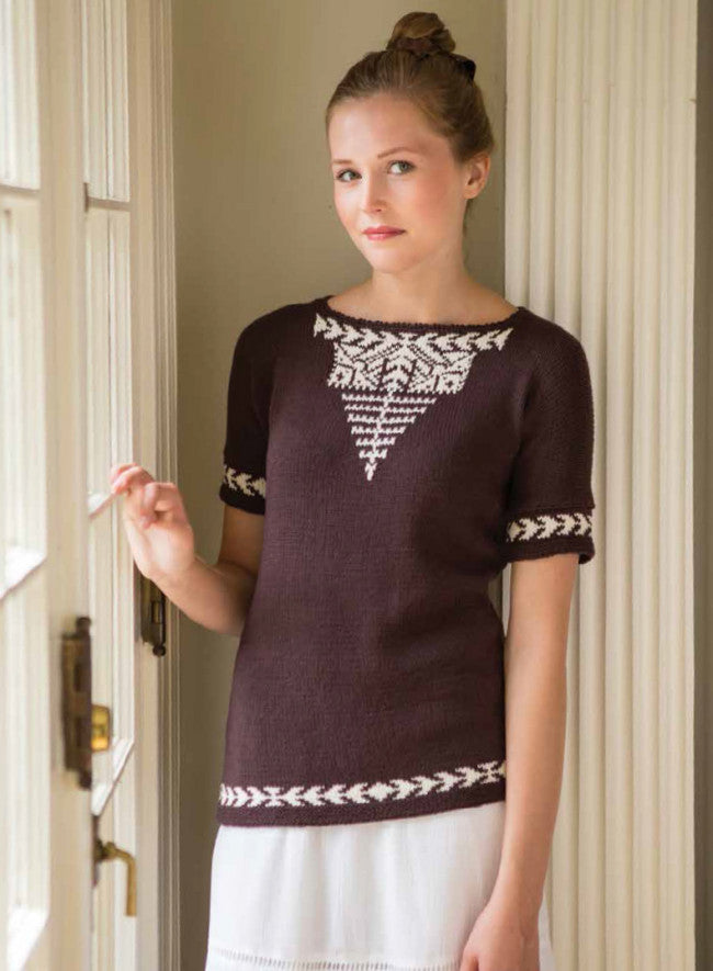 Cosmopolitan Peasant Blouse Knitting Pattern DownloadImage