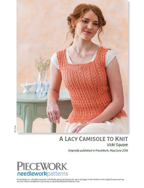 A Lacy Camisole to Knit Knitting Pattern DownloadImage