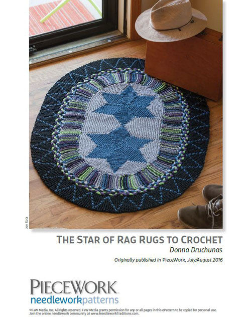The Star of Rag Rugs to Knit Knitting Pattern DownloadImage
