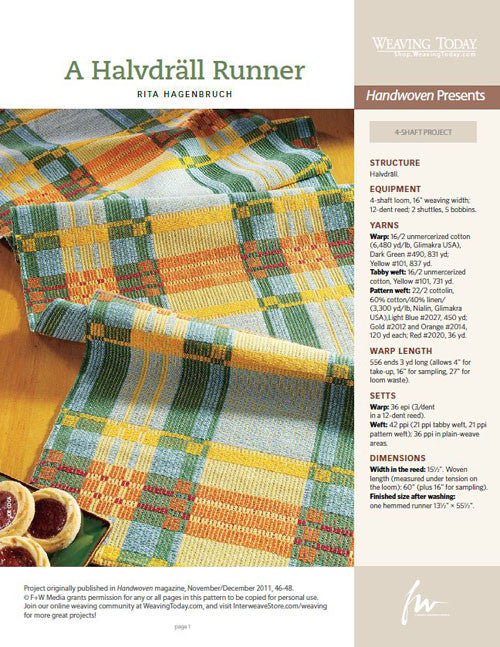 Runnels Pattern A Halvdrall Runner Pattern Download β Long Thread Media