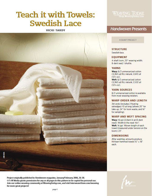Teach it With Towels: Swedish LaceImage