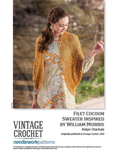Filet Cocoon Sweater Inspired by William MorrisImage