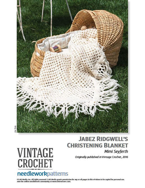 Jabez Ridgwell's Christening Blanket Crochet Pattern DownloadImage