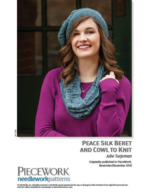 Peace Silk Beret and Cowl to Knit Knitting Pattern DownloadImage