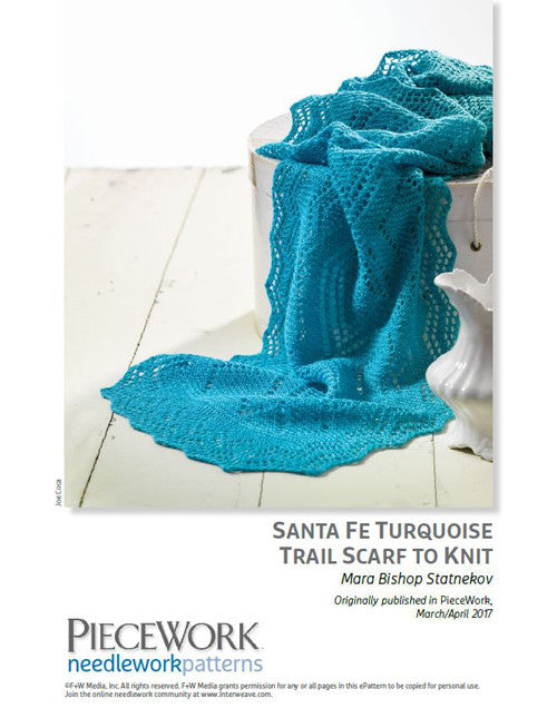 Santa Fe Turquoise Trail Scarf to Knit Pattern DownloadImage