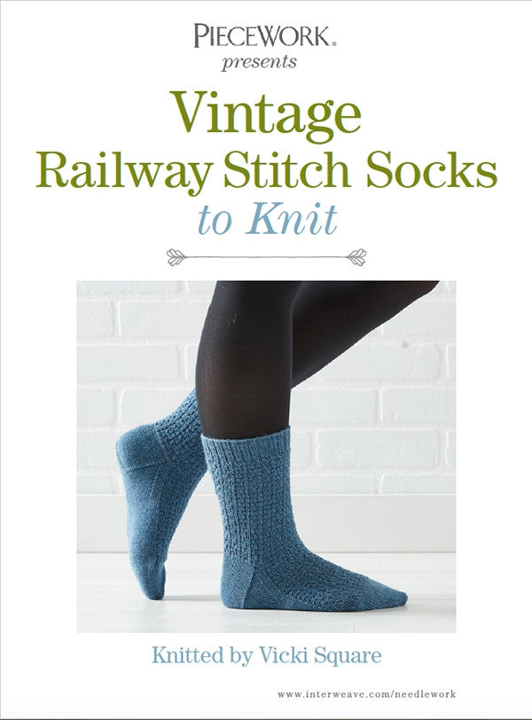 Vintage Railway-Stitch Socks Pattern Download Image