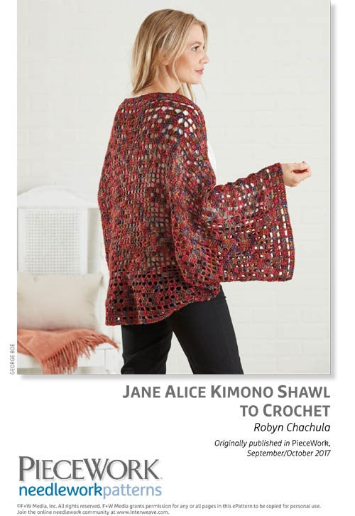 Jane Alice Kimono Shawl to CrochetImage
