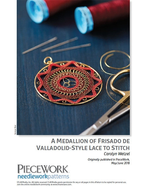 A Medallion of Frisado de Valladolid-Style Lace to Stitch DownloadImage