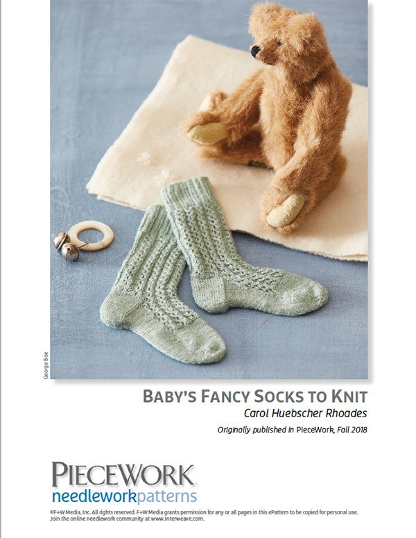 Babys Fancy Socks to Knit Pattern Download – Long Thread Media