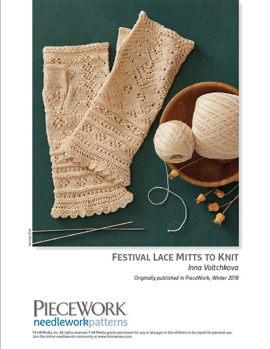 Festival Lace Mitts to Knit Pattern DownloadImage