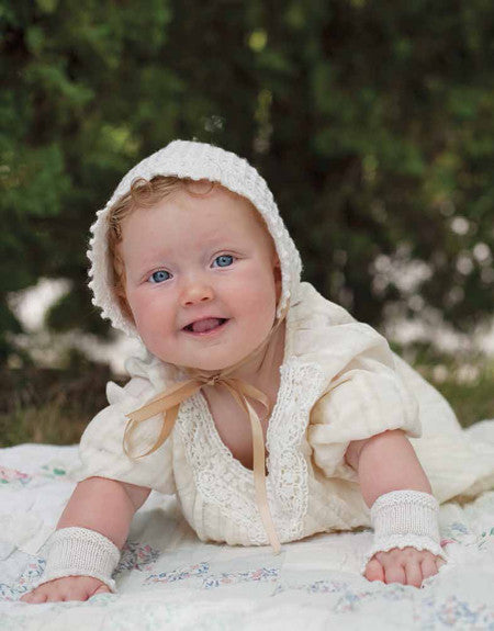 Bonnet and Wristlets for Baby Emma Knitting Pattern DownloadImage