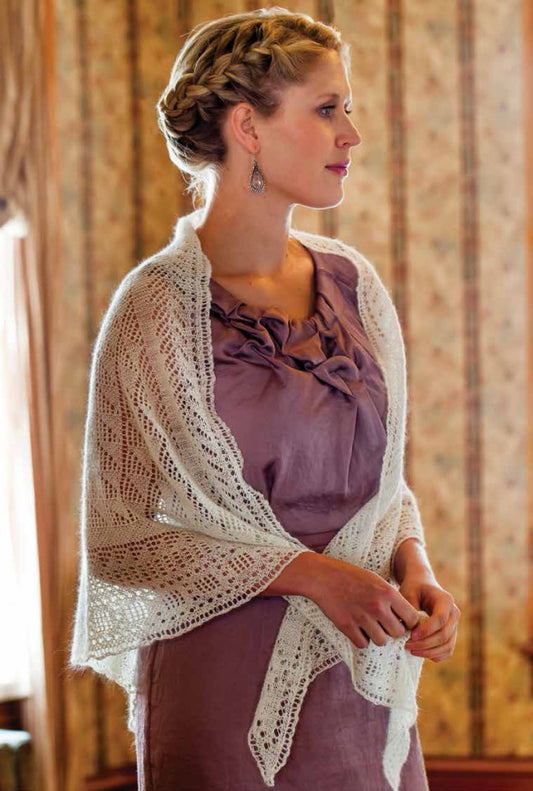 The Lacy Triangular Knitted Shawl PatternImage