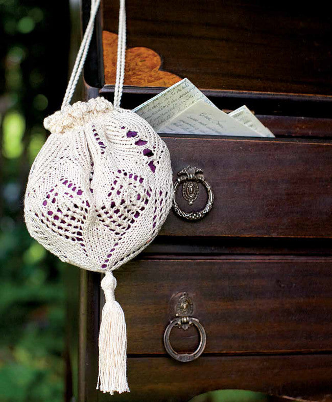 Netted Reticule Fairfax Knitted Reticule Knitting Pattern Download – Long Thread Media