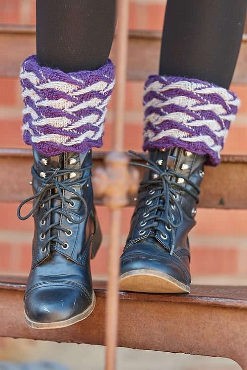 Jacquard Boot Toppers Knitting Pattern DownloadImage